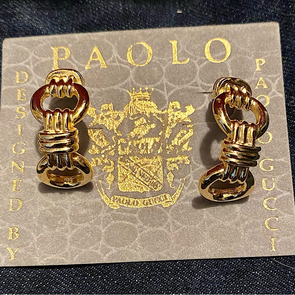 Paolo Gucci Gold Chunky Hoop Earrings